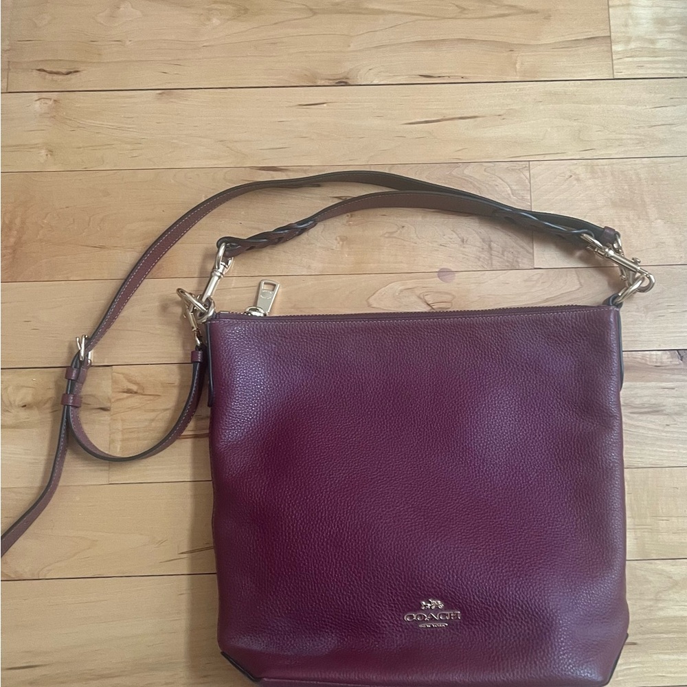 Coach Burgundy Laurel Leather Shoulder Bag